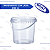 BALDE TRANSPARENTE COM LACRE 2200 ml - Imagem 1