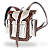 MOCHILA VOADORA - MARROM / OFF WHITE - PREMIUN ALTA PERFORMANCE (VEGAN) - Imagem 1