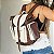 MOCHILA VOADORA - MARROM / OFF WHITE - PREMIUN ALTA PERFORMANCE (VEGAN) - Imagem 2