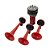 Kit Buzina Automotiva Eletropneumática 3 Cornetas Vermelhas - Imagem 1