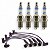 Kit Cabo Vela Saveiro 1.6 8v Ap 89-91 Gasolina Bosch - Imagem 1