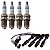 Kit Cabos + Velas Fiat Punto 1.4 8v 2010 A 2012 Flex Original Bosch - Imagem 1