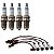 Kit Cabos + Velas Fiat Uno G1 1.5 8v 1991 A 1993 Álcool Original Bosch - Imagem 2