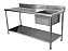 Pia Inox Industrial - 180x70x95 - Cuba a direita 50x40x25 - Nova - Imagem 1
