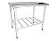 Mesa inox  110x70x85  com tampo de inox semi nova - Imagem 2