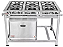 Fogão 6 bocas inox com forno - Imagem 1