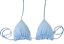 Top Cortininha Com Babadinho , Azul Candy - Imagem 1