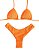 Biquini Cortininha C/ Calc. Fio Duplo Asa Delta Texturizado, Laranja - Imagem 1