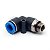 Conexão Pneumática Cotovelo Macho 04mm x M5 BSP - Imagem 1
