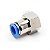 Conexão Pneumática Reta Femea 12mm X 1/2 BSP - Imagem 1