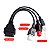 Cabo OBD2 Triplo para Motos Honda e Yamaha Adaptador Diagnóstico Eletrônico 3, 4 e 6 Pinos com Saída OBD2 16 Pinos Compatível com Scanners Automotivos - Imagem 3