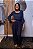 Blusa Azul Marinho Crepe 36/38 - Imagem 2