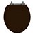 Assento Laqueado Convencional Oval Marron Tampa para Vaso em Mdf - Imagem 1