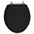 Assento Laqueado Convencional Oval Preto Universal Tampa Vaso Deca-incepa-celite-ideal em Mdf - Imagem 1