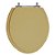 Assento Laqueado Convencional Oval Ravena Bege Castor Tampa Vaso Deca-incepa-celite-ideal-roca em Mdf - Imagem 1