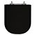 Assento Laqueado Vogue Plus Ebano (Preto) Tampa para Vaso Deca em Mdf - Imagem 1