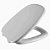 Assento Sanitário Primula Cinza Claro Tampa para Vaso Fiori Almofadado - Imagem 1