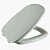 Assento Almofadado Stylus Cinza Médio Tampa para Bacia Celite - Imagem 1