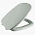 Assento Sanitário Primula Cinza Médio Tampa para Vaso Fiori Almofadado - Imagem 1