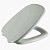 Assento Sanitário Laguna Cinza Médio Tampa para Vaso Hervy Almofadado - Imagem 1