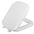 Assento Sanitário Quadra Branco Tampa para Vaso Deca Almofadado - Imagem 1