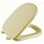 Assento Sanitário Etna Bege Claro Tampa para Vaso Icasa Almofadado - Imagem 1