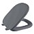 Assento Sanitário Dona Beja Cinza Escuro Tampa para Vaso Santa Clara Almofadado - Imagem 1