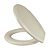 Assento Almofadado Plus Slim Oval Bege Tampa Vaso Marcas - Imagem 1