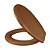 Assento Almofadado Plus Slim Oval Caramelo Tampa Vaso Marcas - Imagem 1