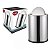 Lixeira Basculante Aço Inox 12l - Clink - Imagem 2