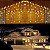 Luz de Natal Cascata 300 Lâmpadas Led Warm 8f Fio Branco Bivolt 6m - Imagem 1