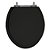 Assento Poliéster Laminado Oval Preto Tampa de Vaso Marcas - Imagem 1