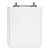 Assento Poliéster Laminado Square Branco Tampa para Vaso Incepa - Imagem 1
