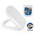 Assento Almofadado City Branco Tampa para Vaso Celite - Imagem 3