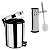 Kit Lixeira Inox 3l Redonda C/ Pedal + Escova Sanitária - Imagem 1