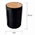 Kit Banheiro Escova Sanitária + Lixeira Preto Bambu - Imagem 3