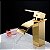 Torneira para banheiro tipo monocomando cascata dourada - Imagem 1