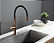 Torneira para cozinha tipo monocomando preta flexível luxo rose gold - Imagem 2