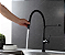 Torneira para cozinha tipo monocomando preta flexível luxo preto fosco - Imagem 2
