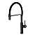Torneira para cozinha tipo monocomando preta flexível luxo preto fosco - Imagem 1