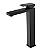 Torneira para banheiro monocomando quadrada alta preto fosco - Imagem 1