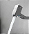 Torneira para banheiro de parede quadrada metal cromado - Imagem 2