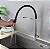 Torneira para cozinha de mesa flexível emborrachada aço escovado - Imagem 4