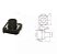 CHAVE TACTIL A06 12X12X8,5MM 4T 180º PRETA - Imagem 2