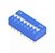 CHAVE DIP SWITCH KF1001-08 VIAS AZUL 180º - Imagem 1