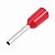 TERMINAL TUBULAR ILHÓS 1,0MM²  VERMELHO (PACOTE C/ 100 PCS) - Imagem 1