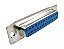 CONECTOR DB25 SOLDA FIO 180° FEMEA (PACOTE C/ 100 PCS) - Imagem 1