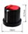 KNOB PARA EIXO ESTRIADO (18X19,7MM) VERMELHO (PACOTE 10 PCS) - Imagem 1