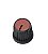 KNOB ESTRIADO C/ PARAFUSO (14X18MM) VERMELHO (PACOTE 5 PCS) - Imagem 1