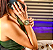 Relógio Cristais Dourado Redondo - Imagem 3